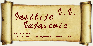 Vasilije Vujašević vizit kartica